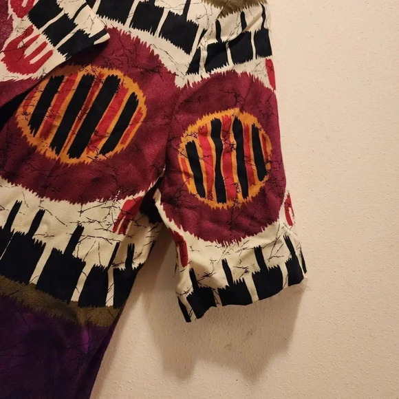 Anthony Mark Hankins Vtg Multicolor Short Sleeve Midi Grannycore Dress Sz 8M - Picture 6 of 11